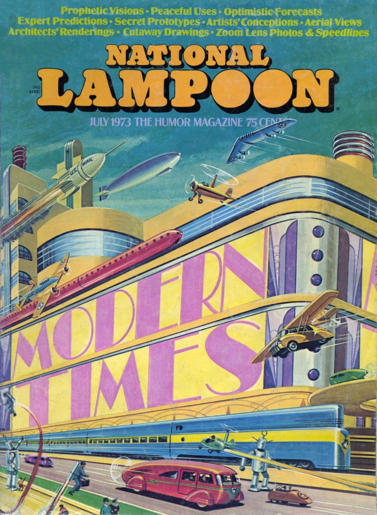 Cover of the July 1973 issue of National Lampoon, illustrated by Bruce McCall