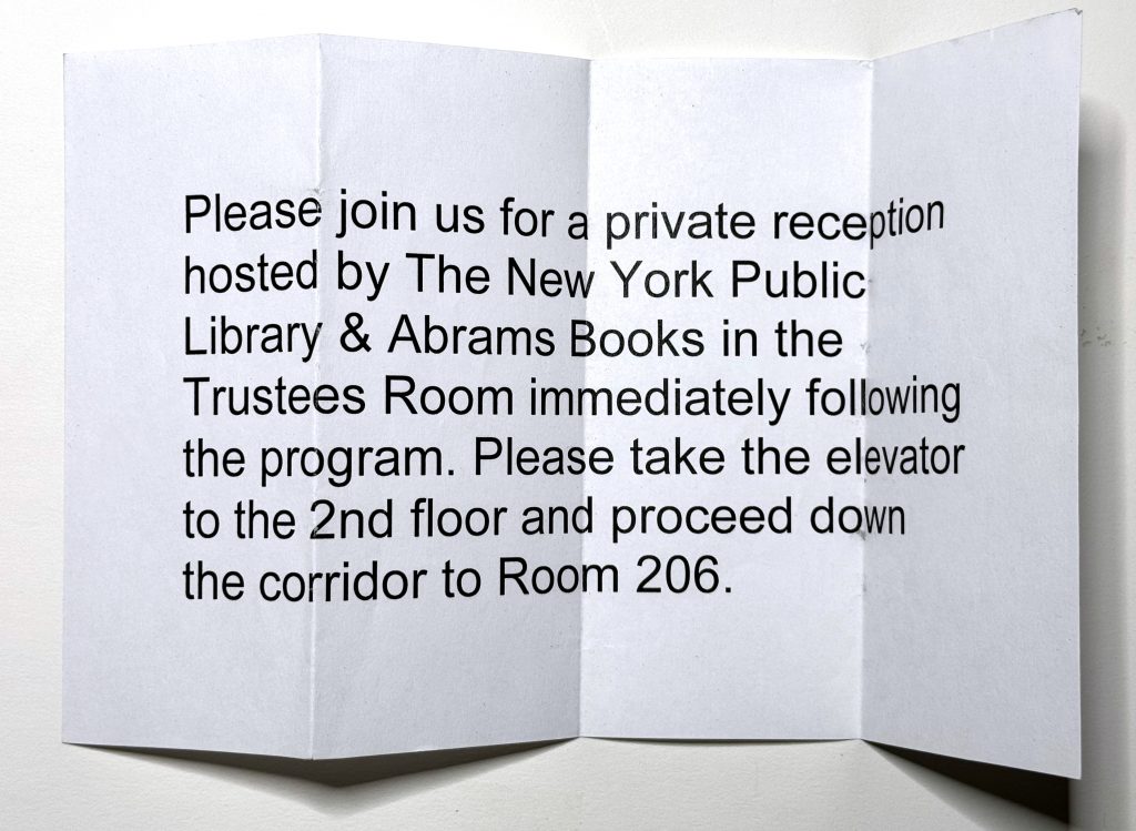 Invitation to the private reception at the 2010 NYPL National Lampoon event.