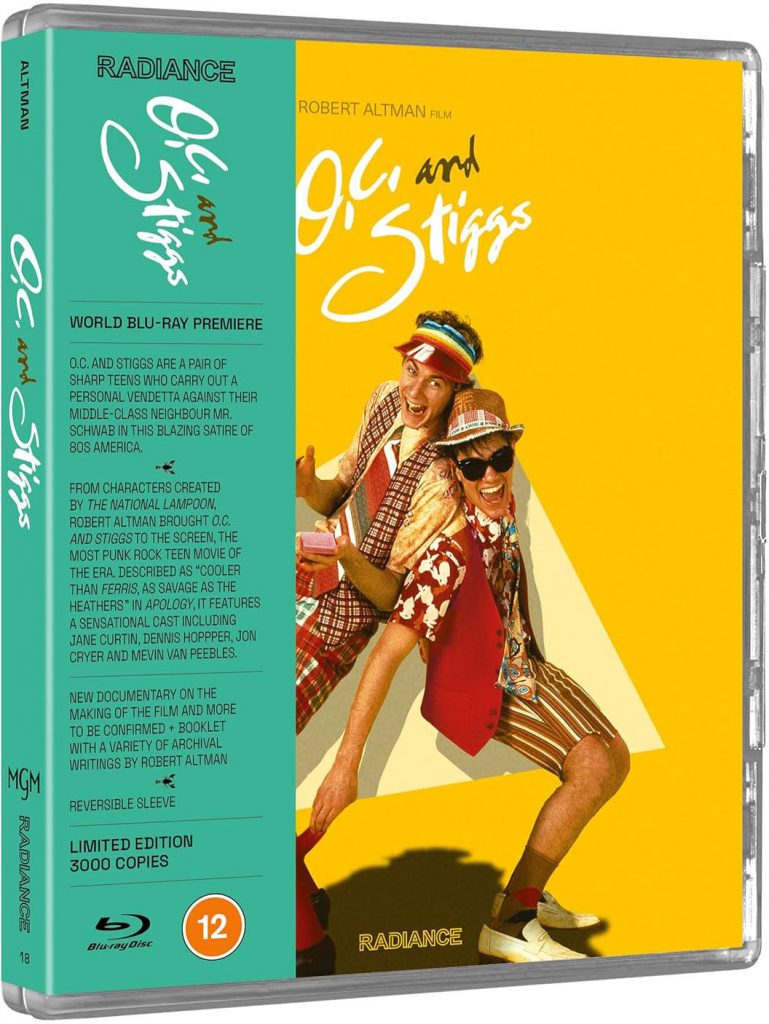 The package design is arguably better than the movie. Photo of the Blu-ray package for the reissue of the movie O.C. and Stiggs.